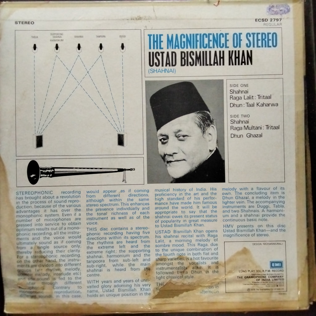 Ustad Bismillah Khan*  - The Magnificence Of Stereo (Vinyl)