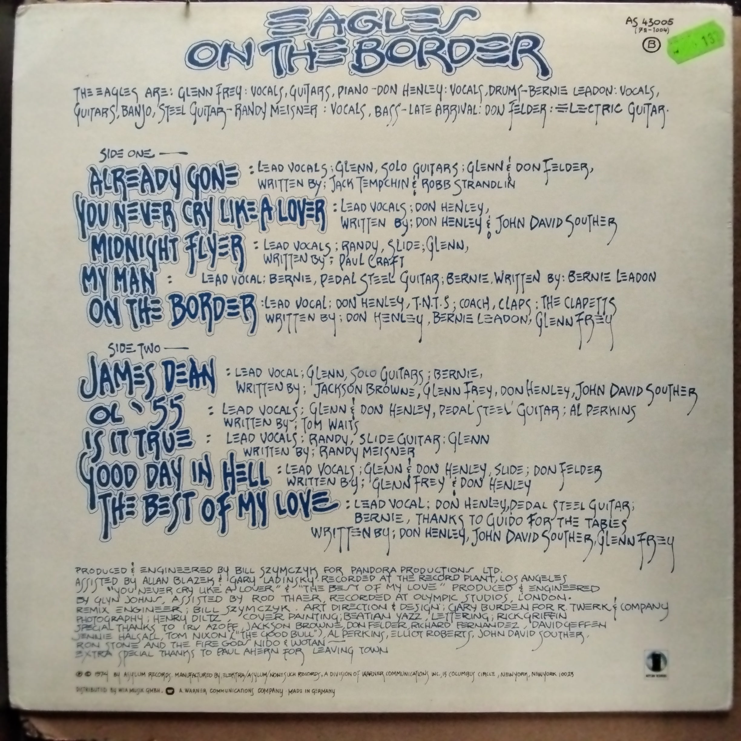 Eagles  - On The Border (Vinyl)