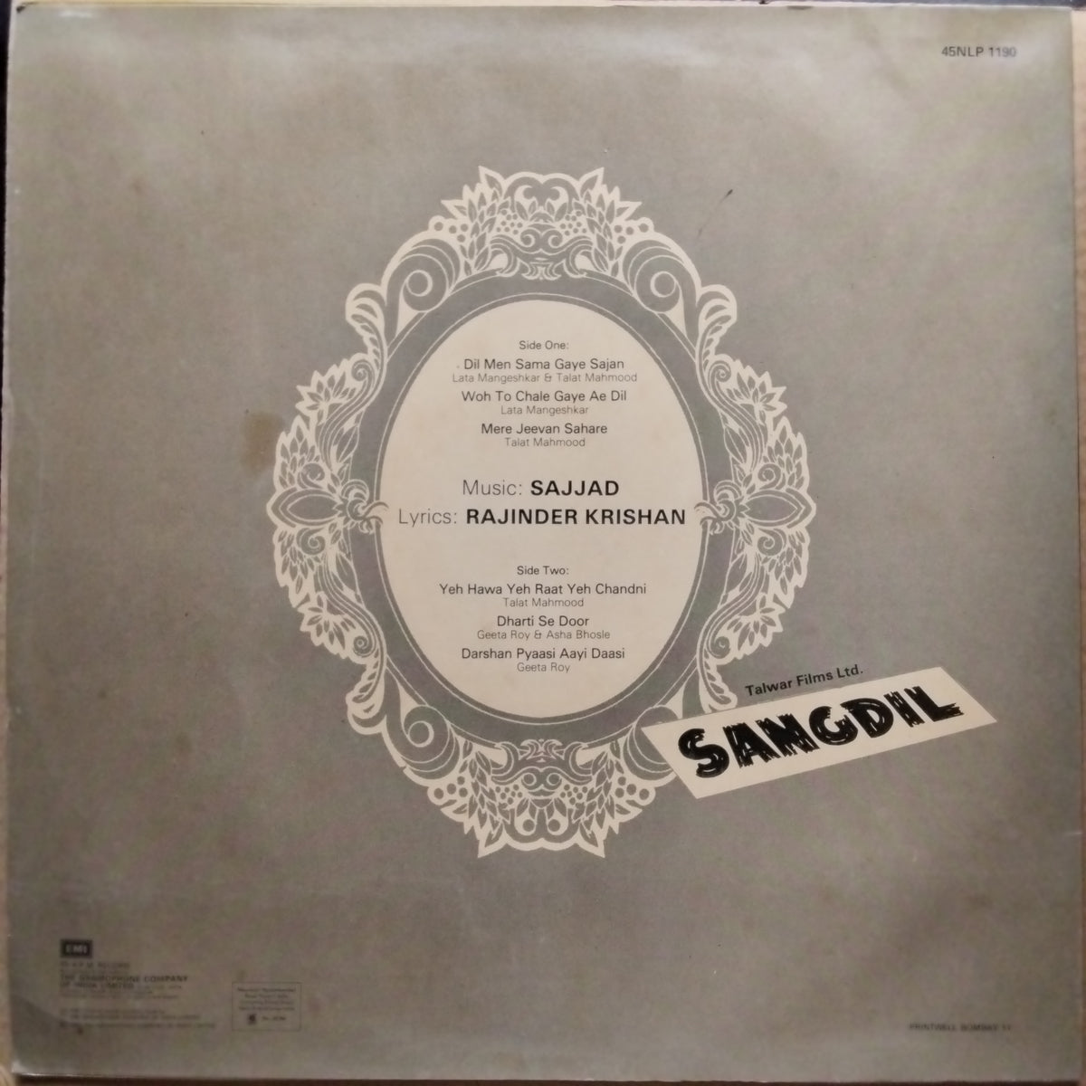 Sajjad, Rajinder Krishan  - Sangdil (Vinyl)