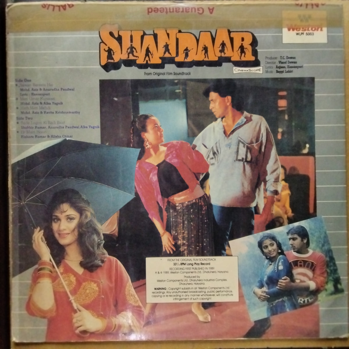Anjaan, Hassanpuri*, Bappi Lahiri - Shandaar (Vinyl)