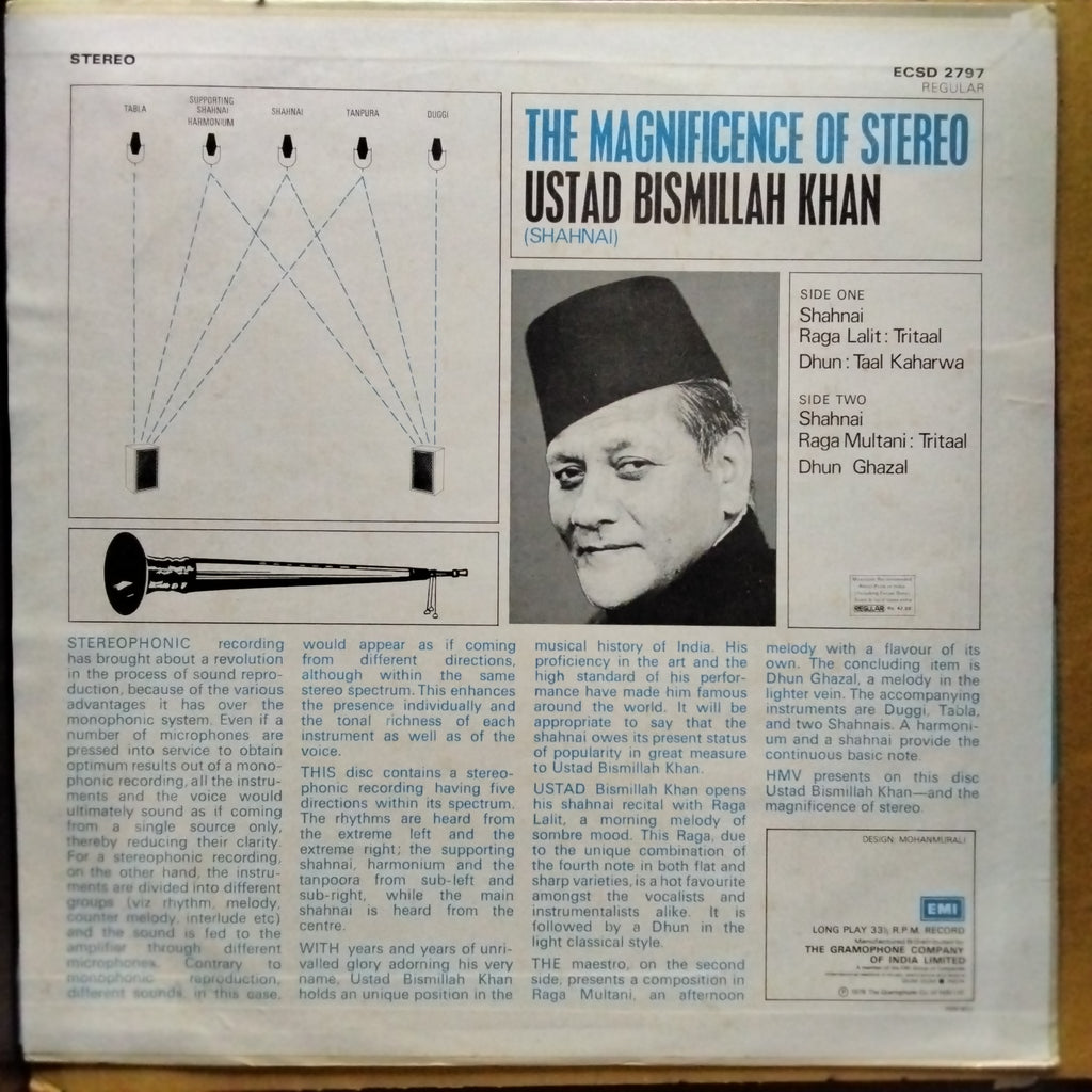 Ustad Bismillah Khan - The Magnificence Of Stereo (Vinyl)