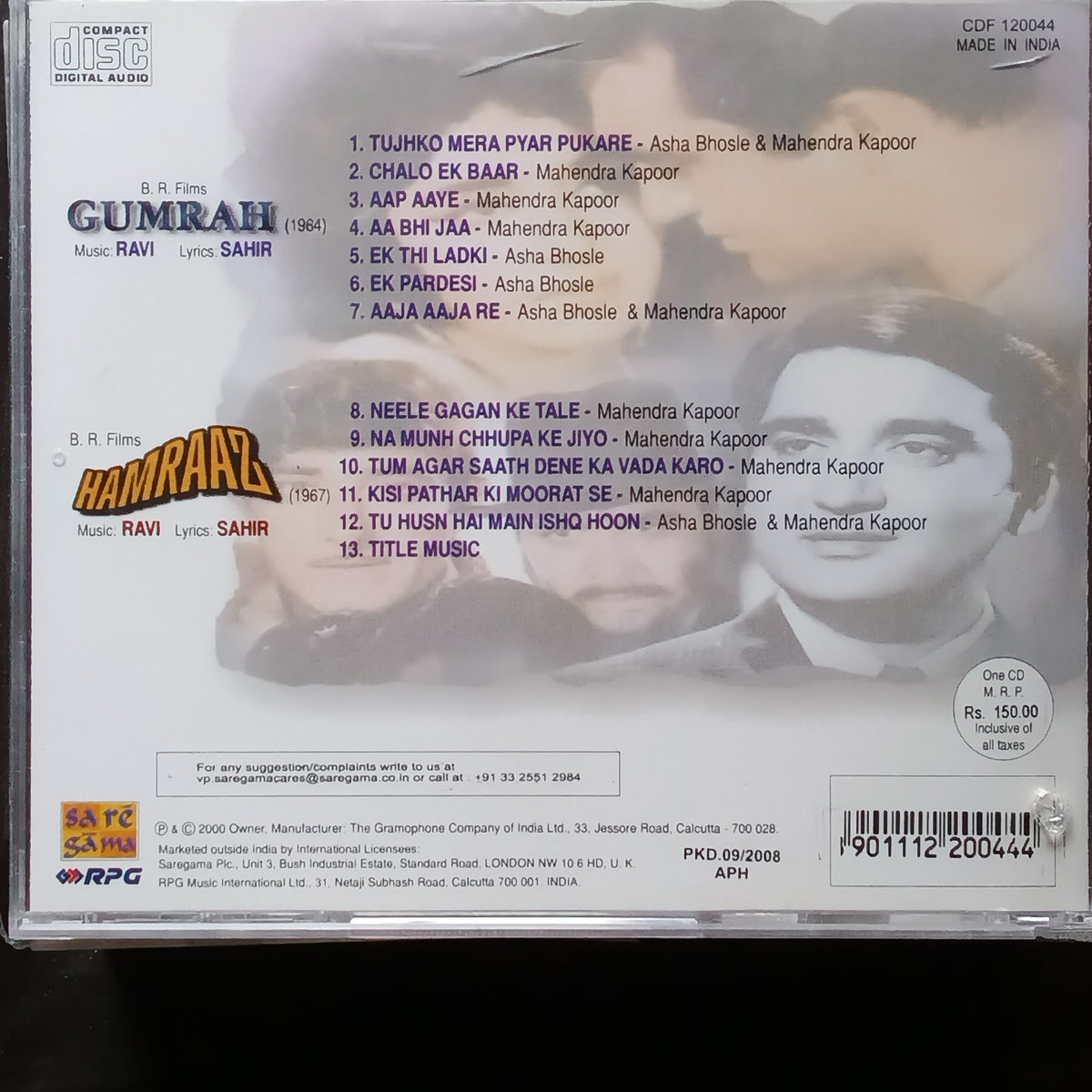 Ravi - Gumrah + Hamraaz  (CD)