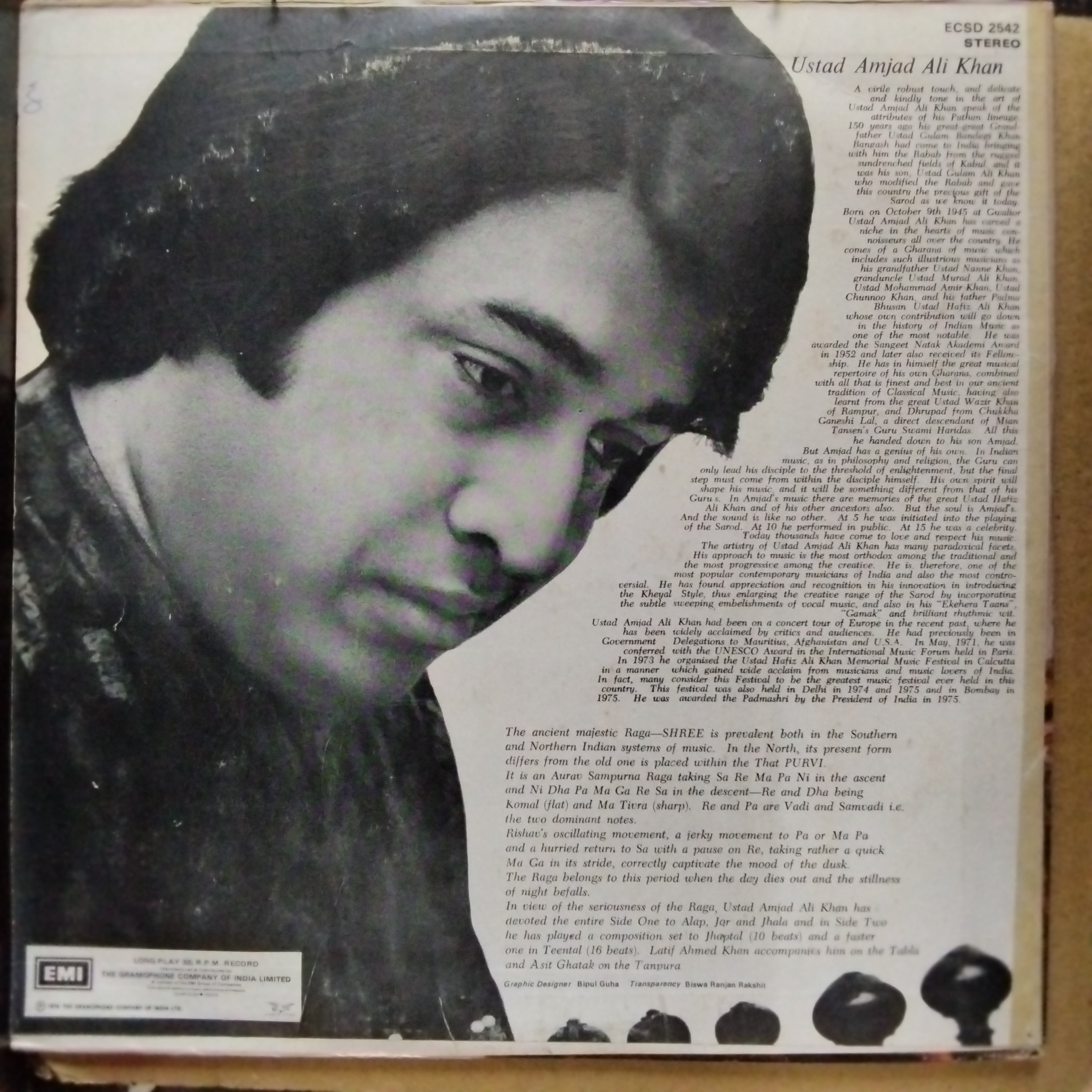 Ustad Amjad Ali Khan - Raga Shree (Vinyl)