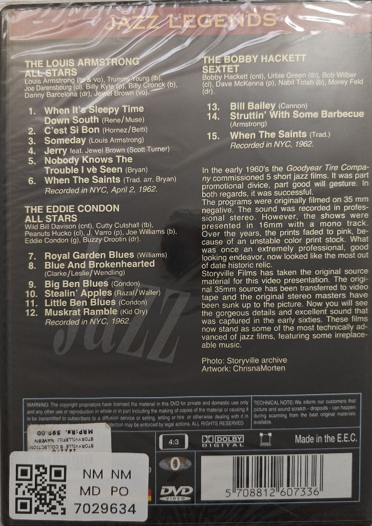 The Louis Armstrong All Stars, Eddie Condon All Stars, The Bobby Hackett Sextet - Jazz Festival, Vol. 1 (Music-DVD)