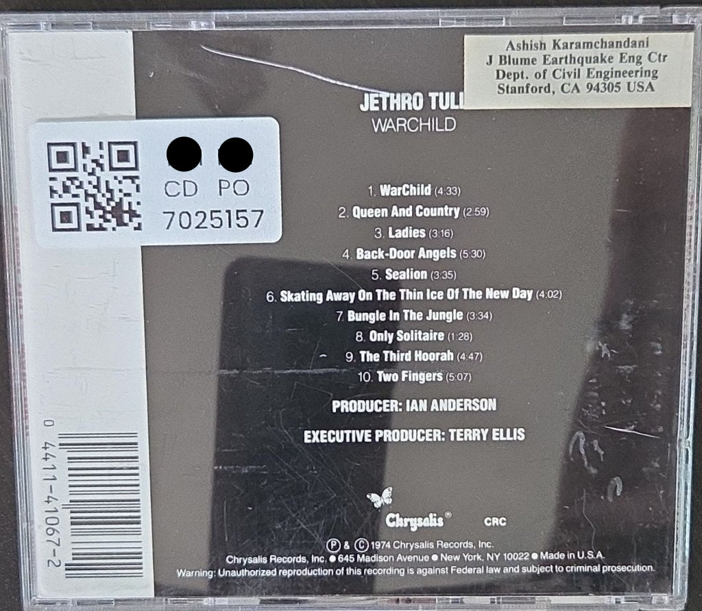 Jethro Tull - WarChild (CD)