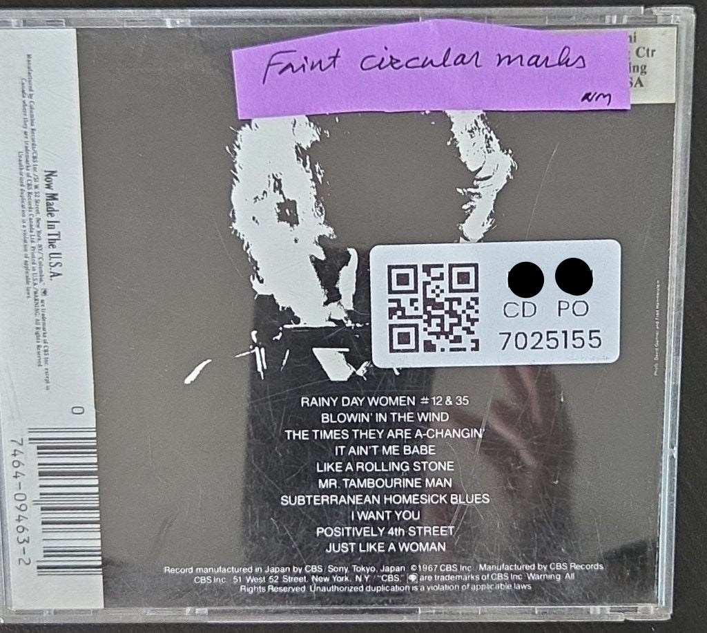 Bob Dylan - Bob Dylan's Greatest Hits (CD)
