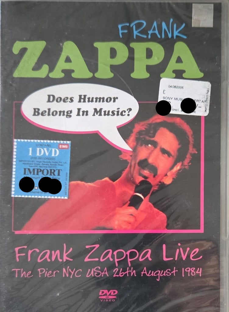 Frank Zappa - Does Humor Belong In Music? Frank Zappa Live The Pier NYC USA 26th August 1984 (Music-DVD)