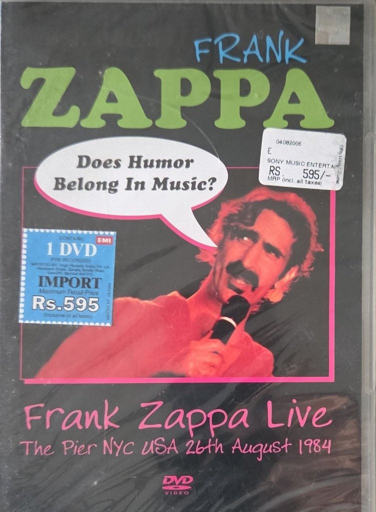 Frank Zappa - Does Humor Belong In Music? Frank Zappa Live The Pier NYC USA 26th August 1984 (Music-DVD)