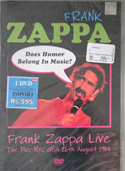 Frank Zappa - Does Humor Belong In Music? Frank Zappa Live The Pier NYC USA 26th August 1984 (Music-DVD)