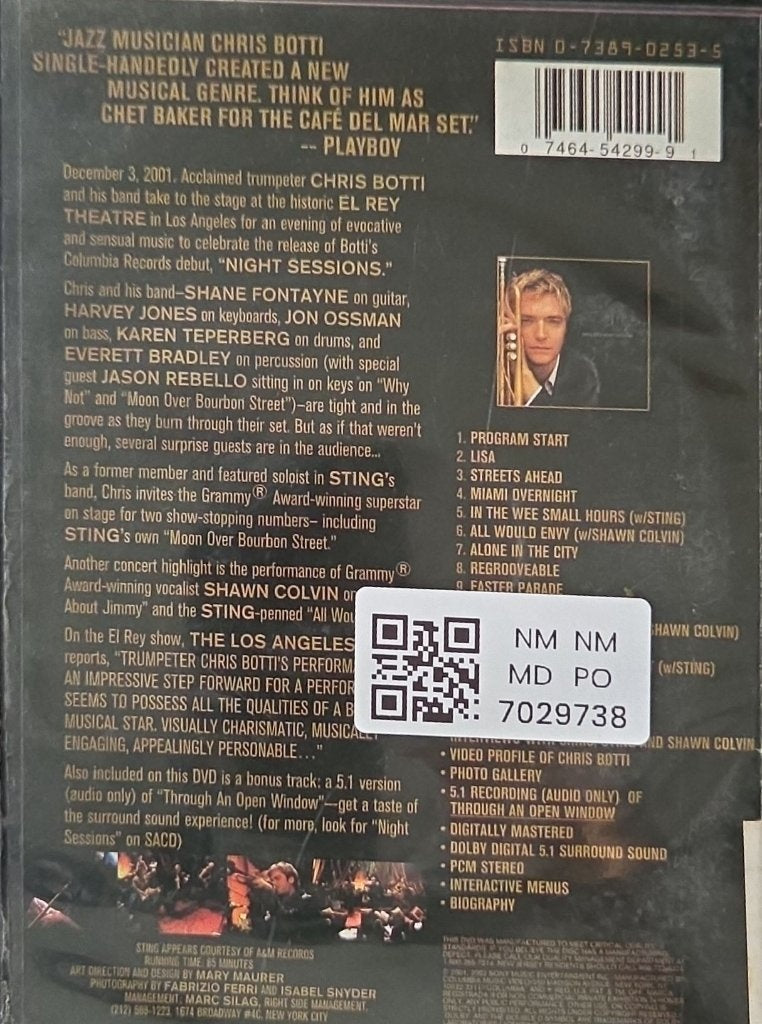 Chris Botti - Night Sessions: Live in Concert (Music-DVD)