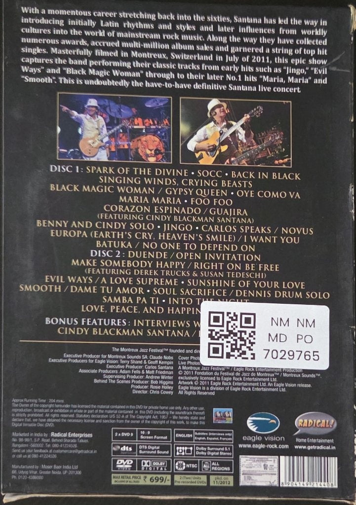 Santana - Live at Montreux 2011 (Music-DVD)