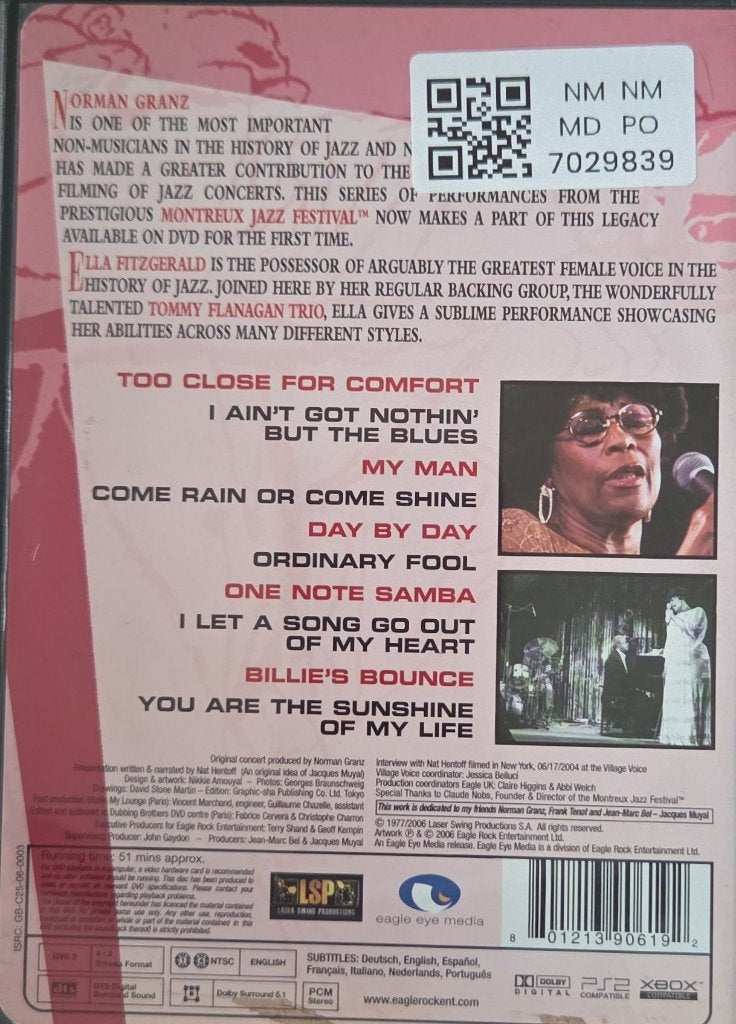 Ella Fitzgerald, The Tommy Flanagan Trio - Ella Fitzgerald & The Tommy Flanagan Trio '77 (Music-DVD)
