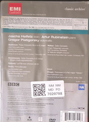 Jascha Heifetz, Artur Rubinstein, Gregor Piatigorsky - Beethoven Piano Concerto No.4, Mendelssohn Violin Concerto, Walton Cello Concerto (Music-DVD)