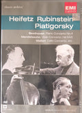 Jascha Heifetz, Artur Rubinstein, Gregor Piatigorsky - Beethoven Piano Concerto No.4, Mendelssohn Violin Concerto, Walton Cello Concerto (Music-DVD)