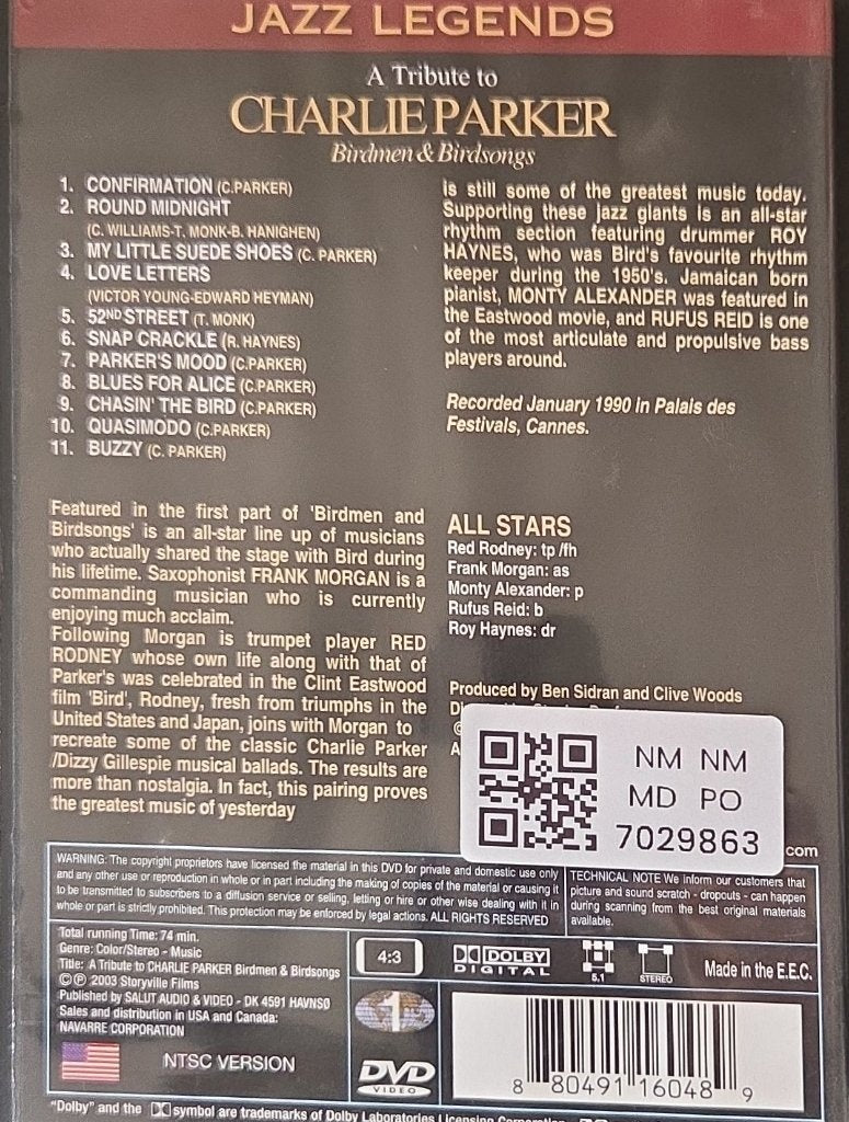 Charlie Parker - A Tribute to Charlie Parker: Birdmen & Birdsongs, Volume 1 (Music-DVD)