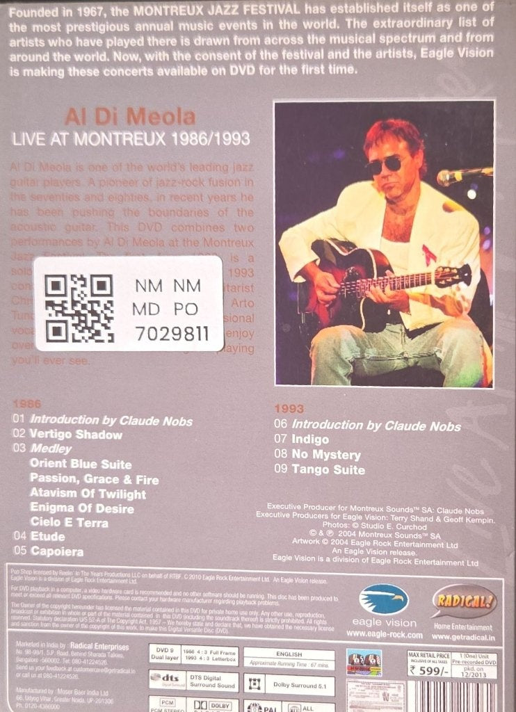 Al Di Meola - Live at Montreux 1986/1993 (Music-DVD)