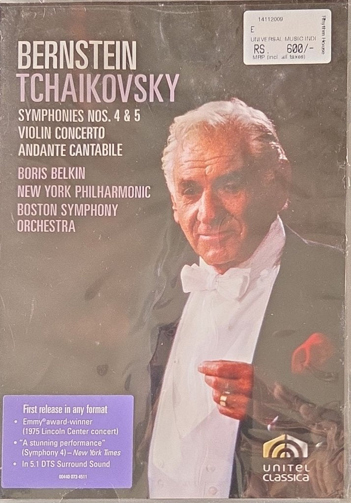 Leonard Bernstein - Symphonies Nos. 4 & 5, Violin Concerto, Andante Cantabile (Music-DVD)