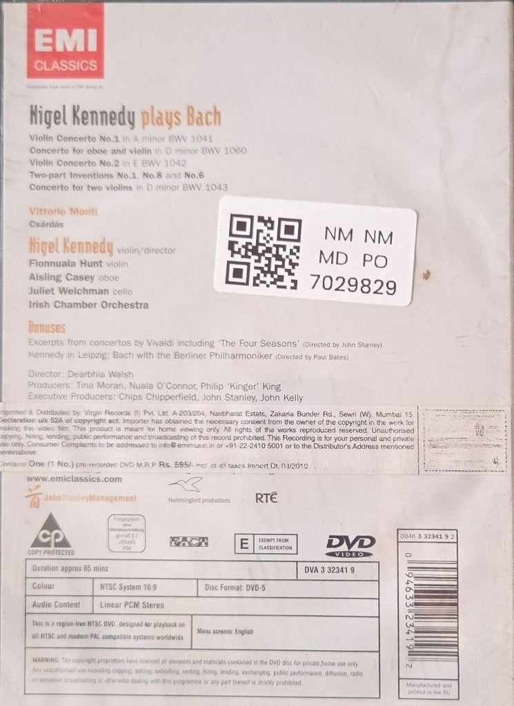 Nigel Kennedy, Irish Chamber Orchestra - Nigel Kennedy plays Bach (Music-DVD)