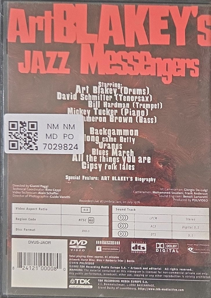 Art Blakey - Art Blakey's Jazz Messengers (Music-DVD)