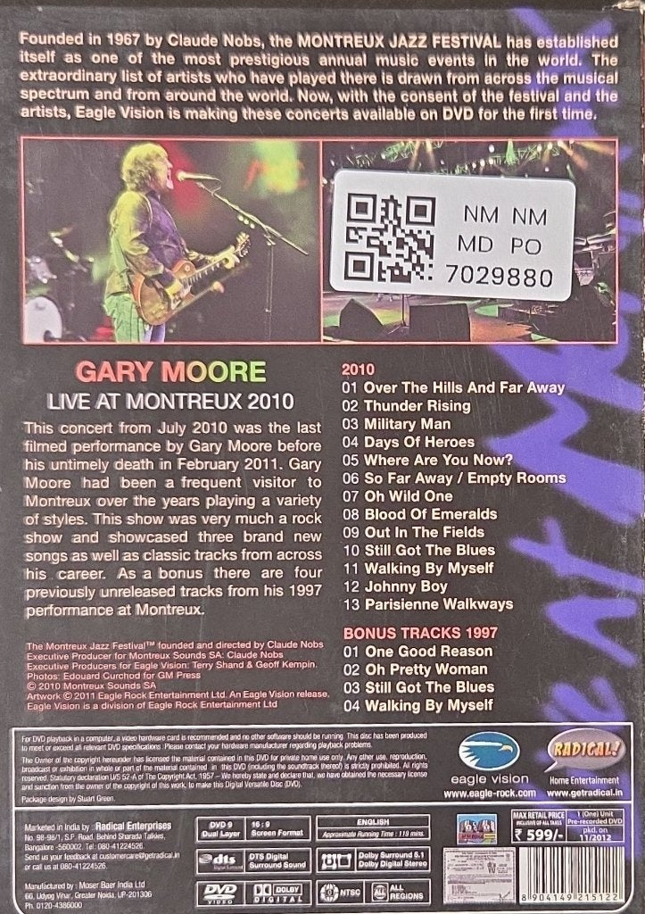 Gary Moore - Live at Montreux 2010 (Music-DVD)