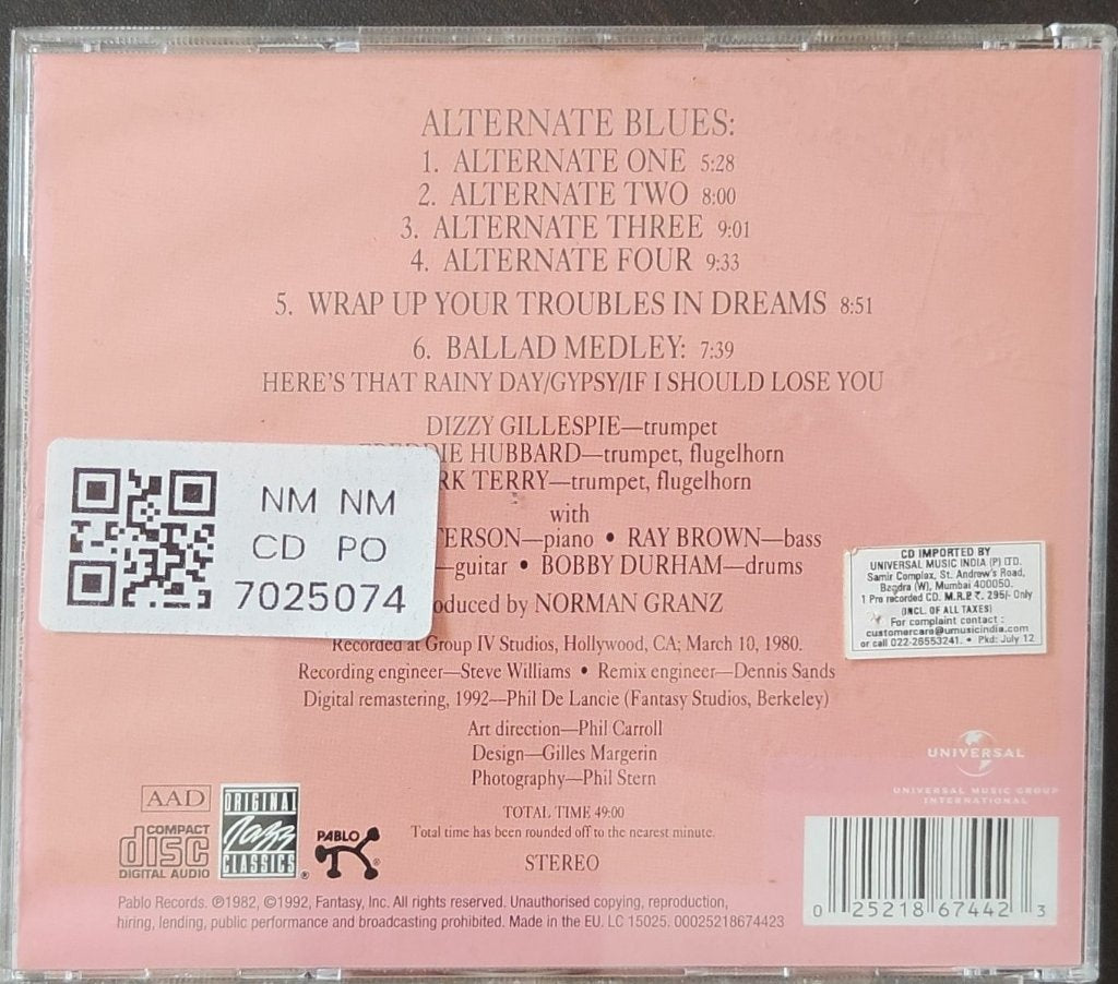 Clark Terry, Freddie Hubbard, Dizzy Gillespie, Oscar Peterson - The Alternate Blues (CD)