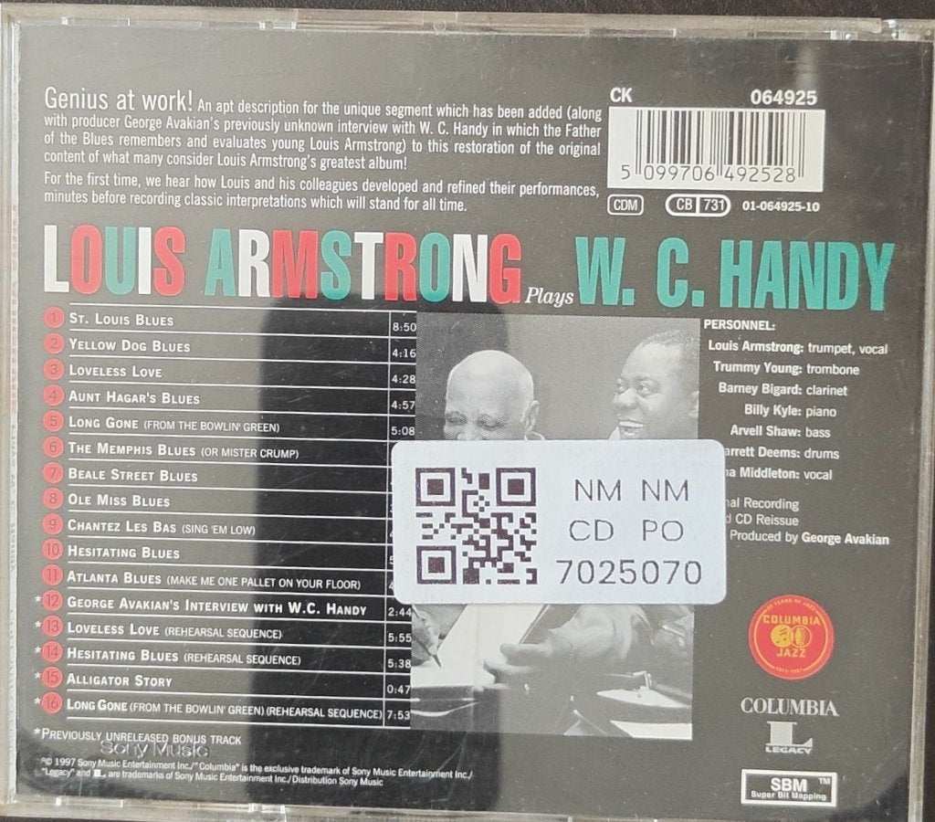 Louis Armstrong - Plays W.C. Handy (CD)