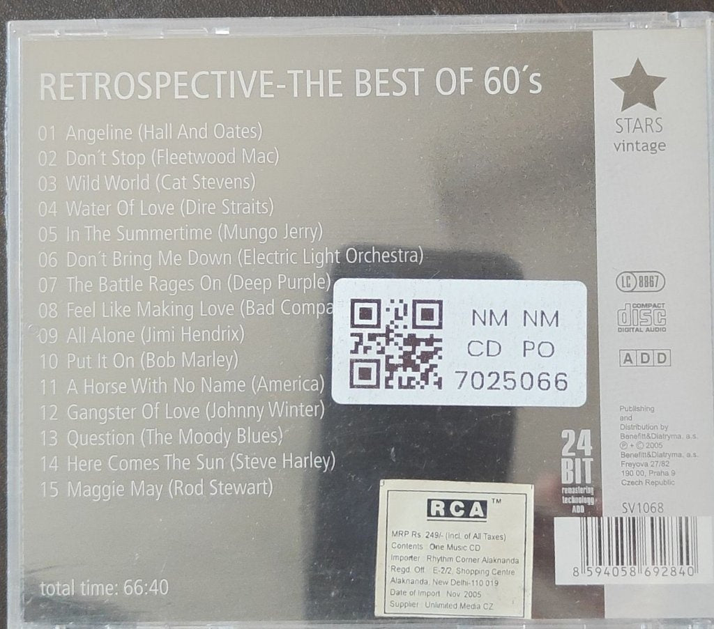 Various - Retrospective - The Best of 60's (CD)