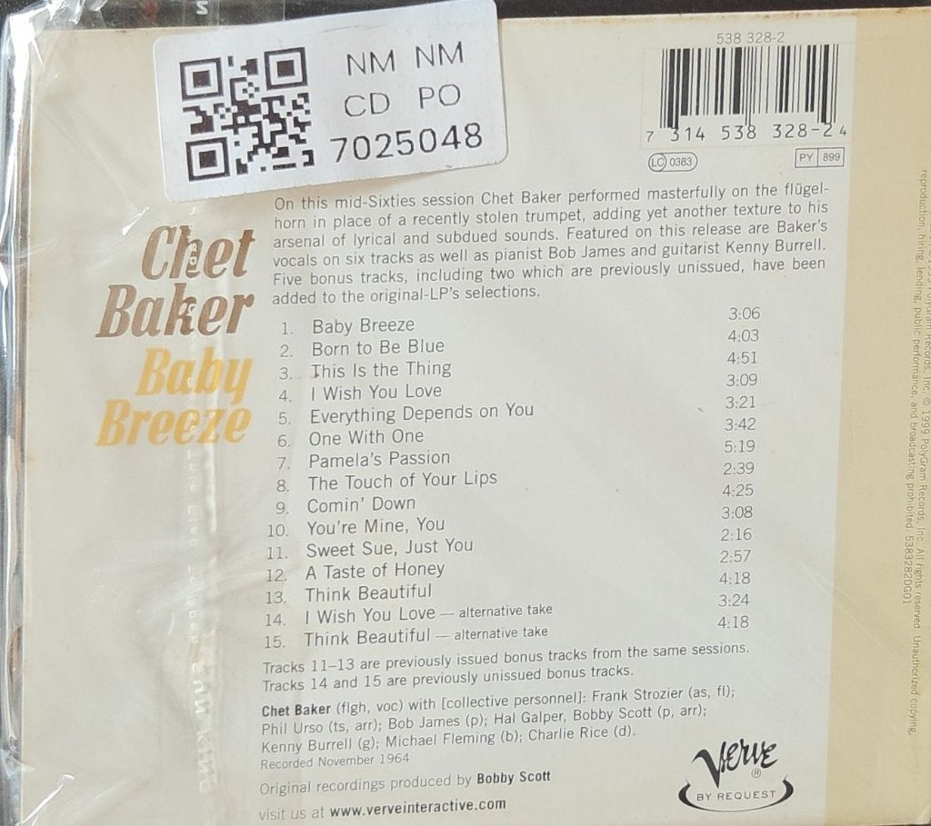Chet Baker - Baby Breeze (CD)