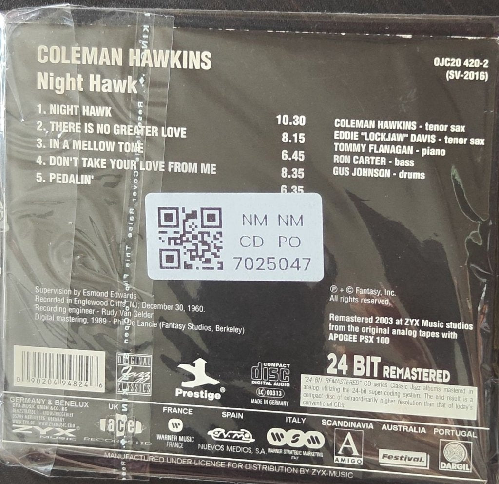 Coleman Hawkins - Night Hawk (CD)