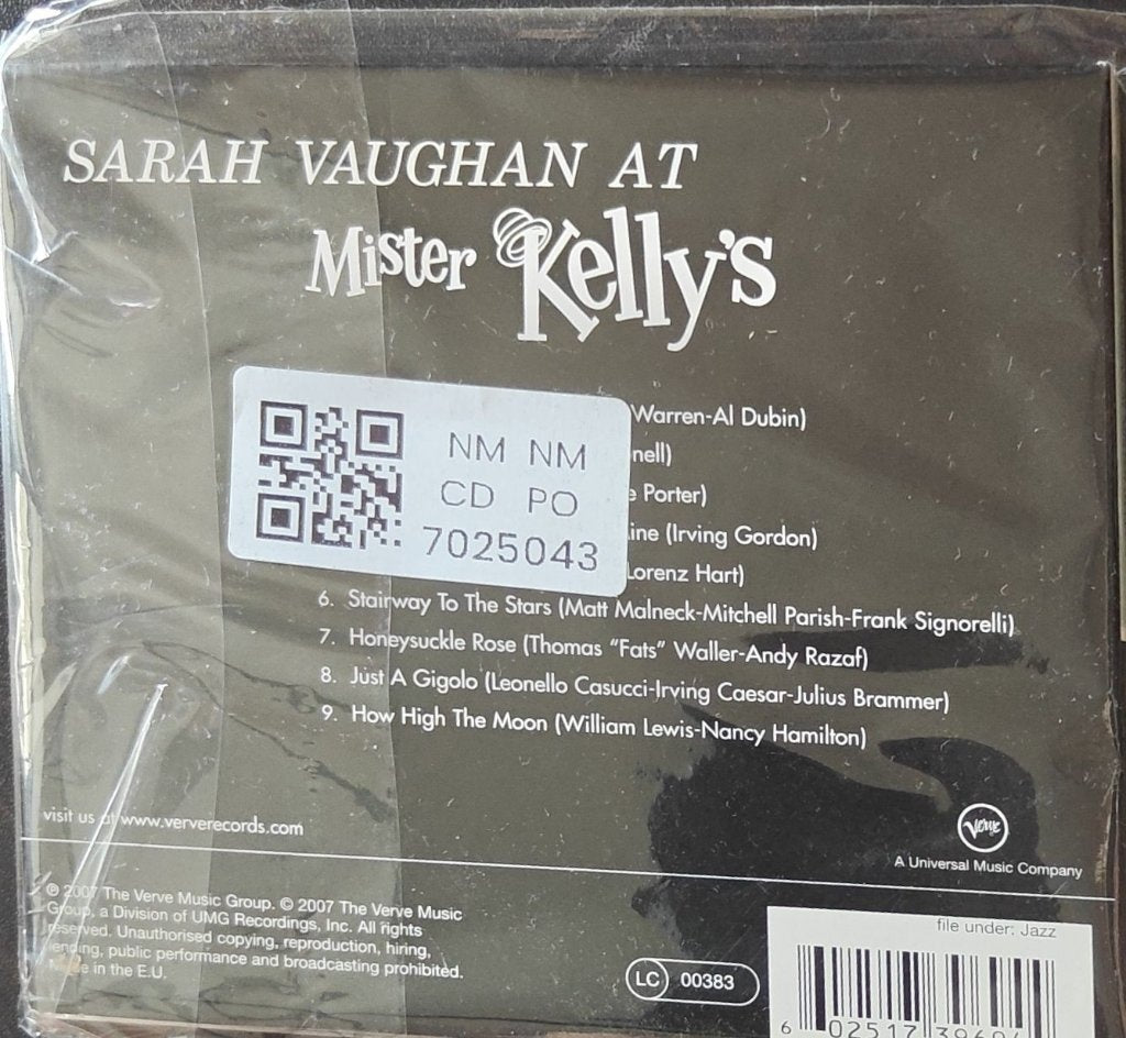 Sarah Vaughan - Sarah Vaughan At Mister Kelly's (CD)