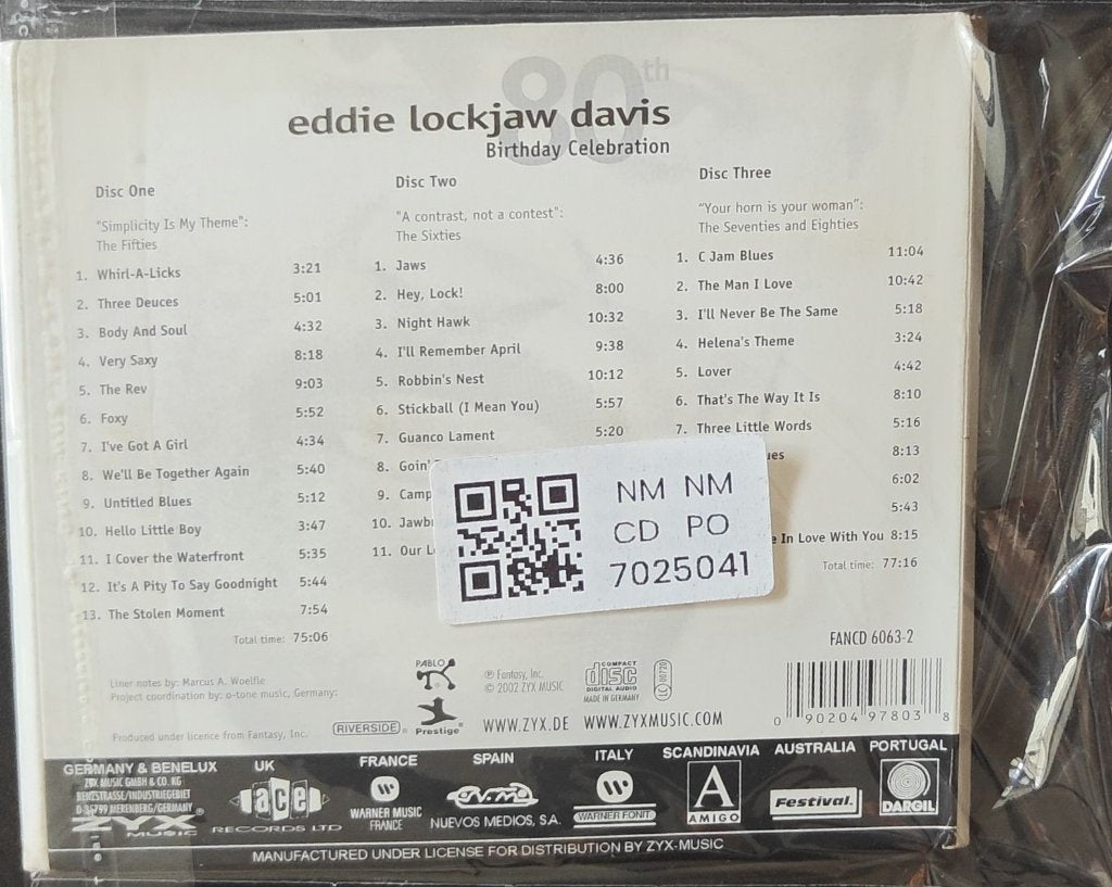 Eddie Lockjaw Davis - Birthday Celebration (CD) (3)