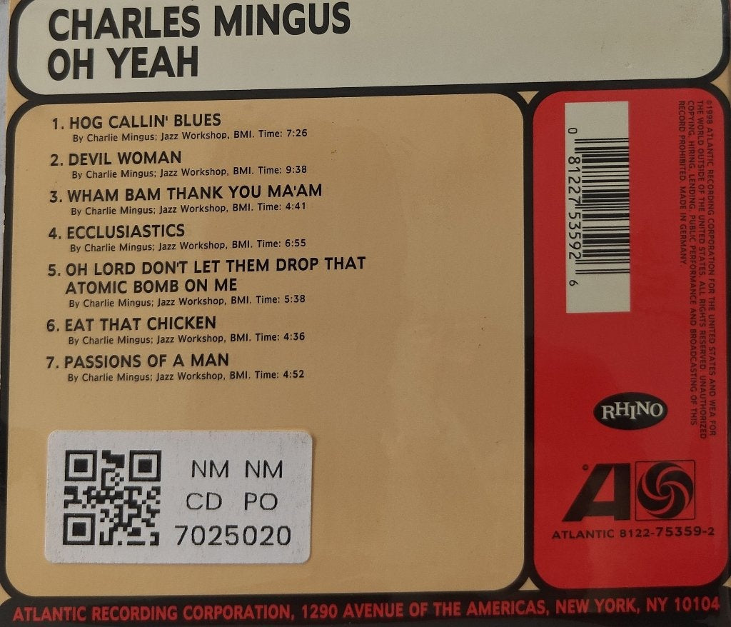 Charles Mingus - Oh Yeah (CD)
