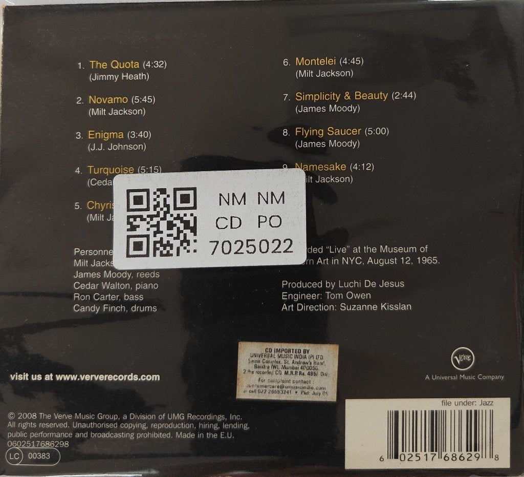 Milt Jackson - At the Museum of Modern Art (CD)