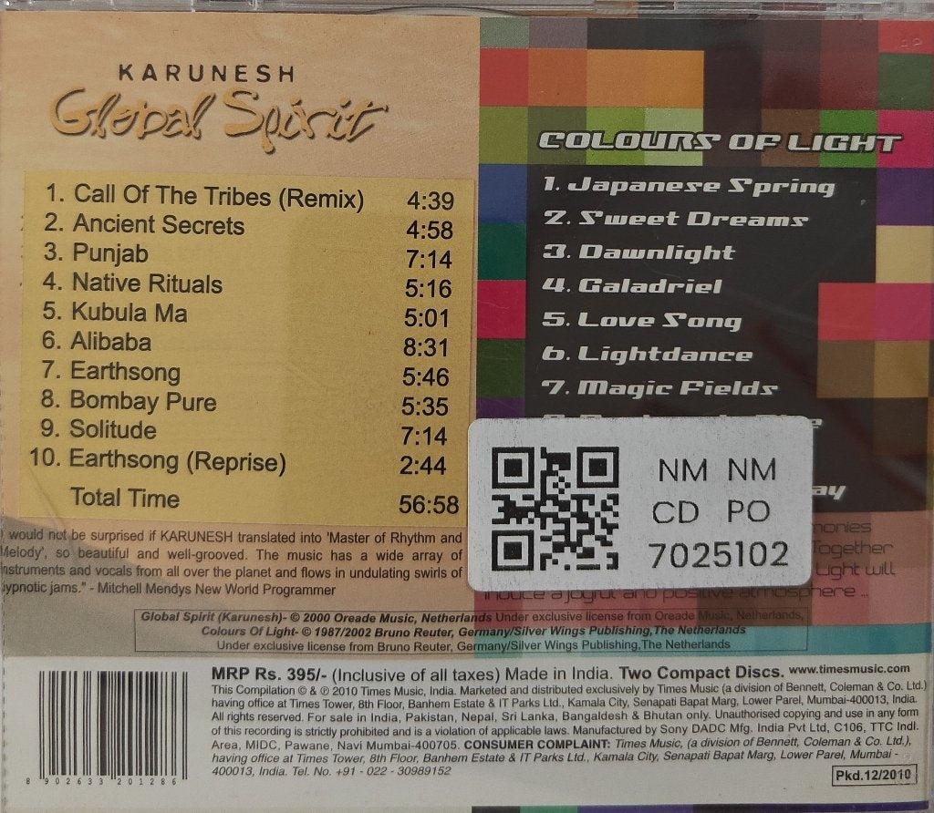 Karunesh - Global Spirit / Colours of Light (CD) (2)