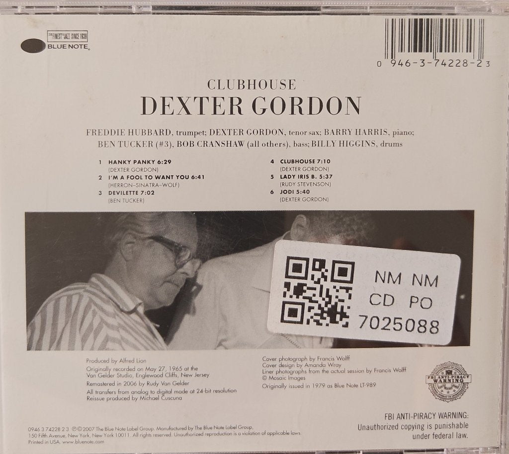 Dexter Gordon - Clubhouse (CD)