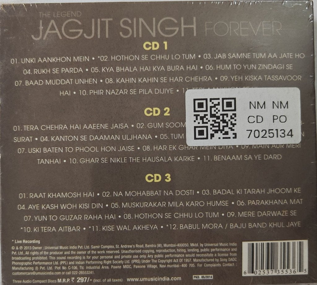 Jagjit Singh - The Legend Jagjit Singh Forever (CD) (3)
