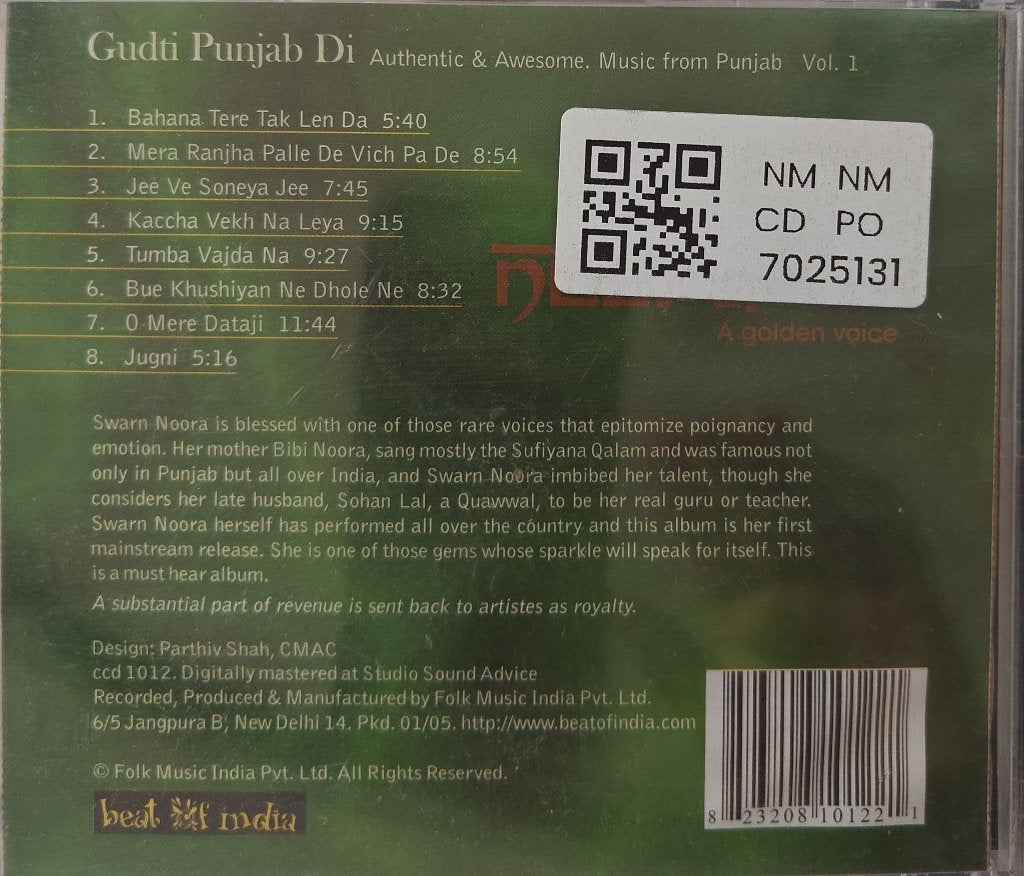 Noora - Gudti Punjab Di - A Golden Voice (CD)