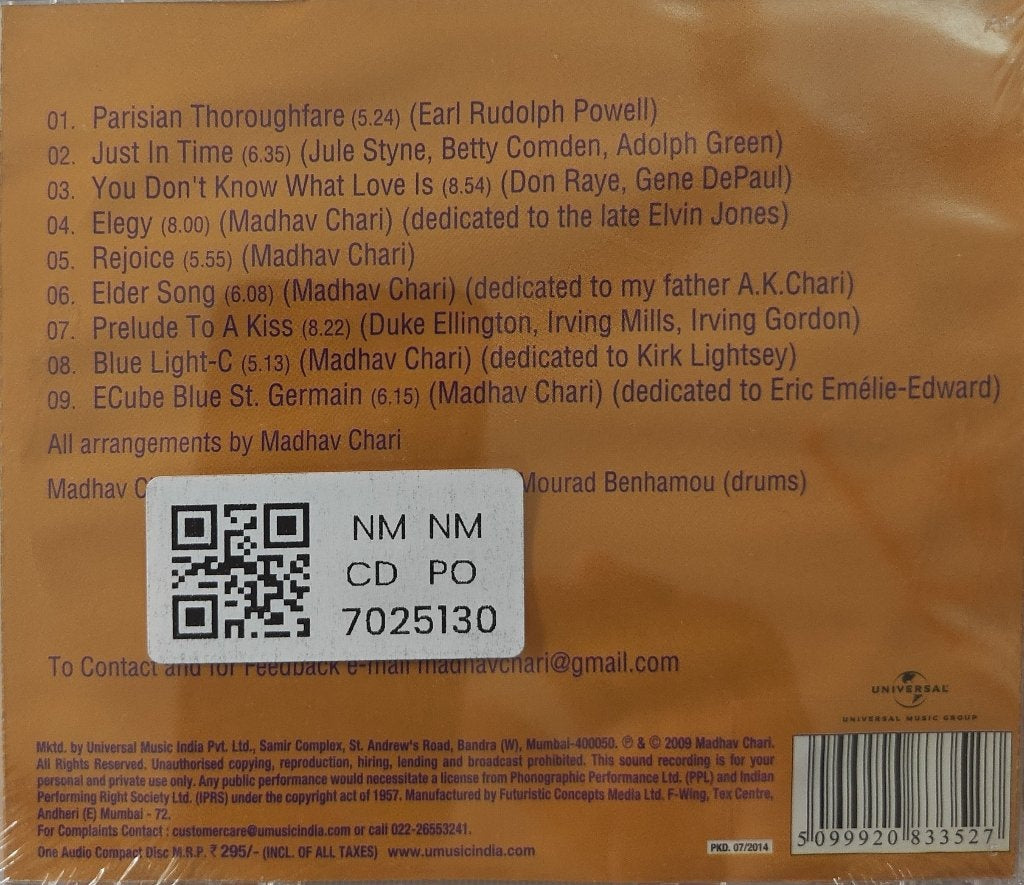 Madhav Chari - Parisian Thoroughfares (CD)