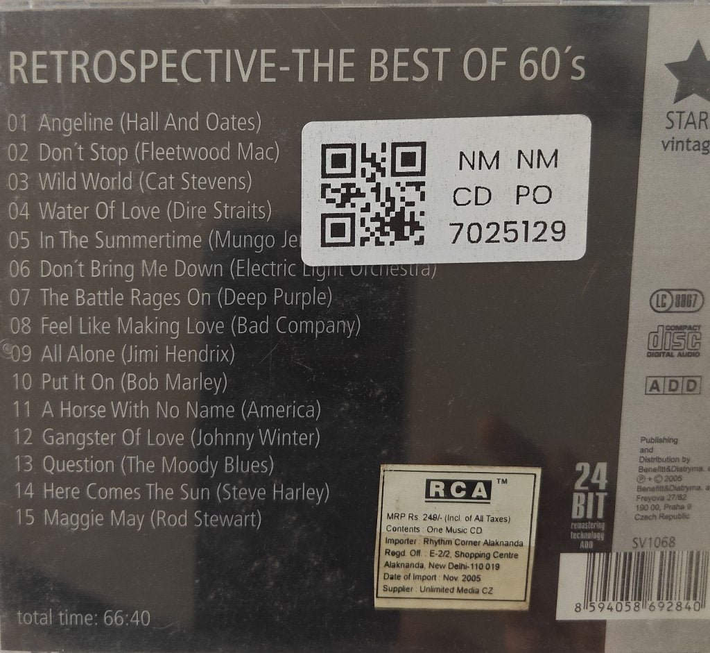 Various - Retrospective - The Best of 60's (CD)