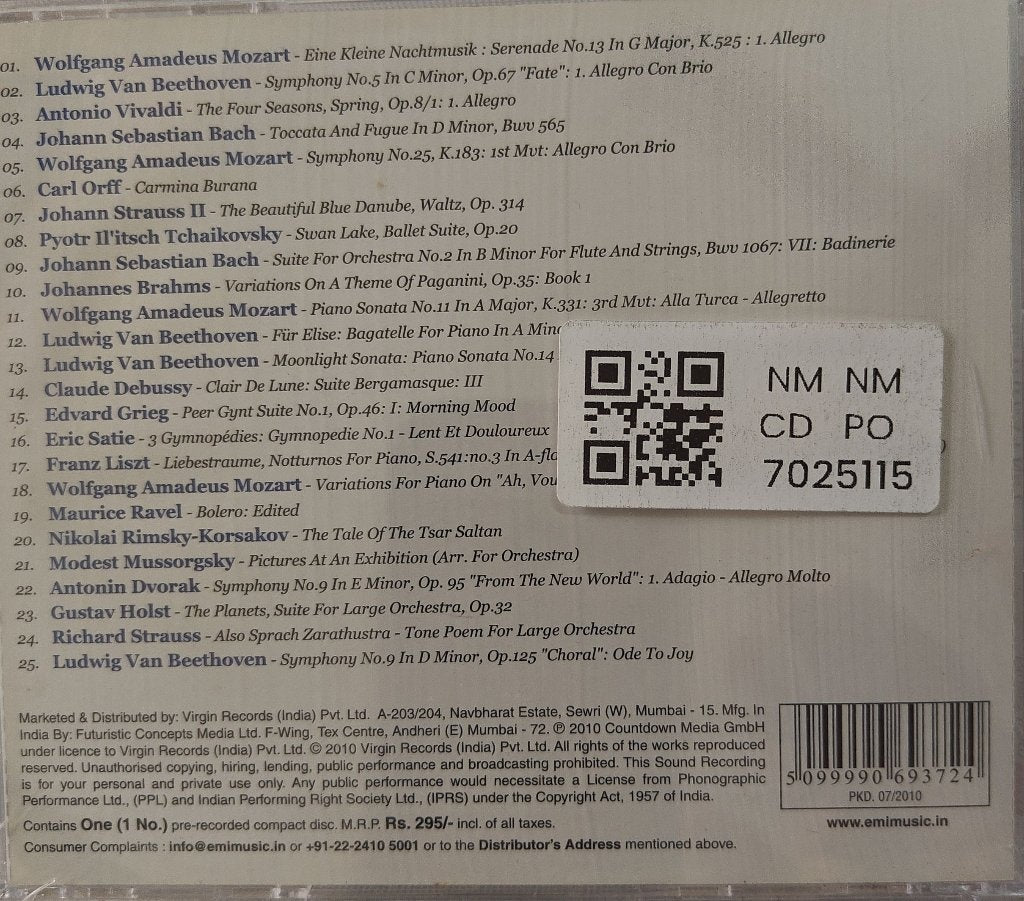 Various - 25 Greatest Classical Works (CD)