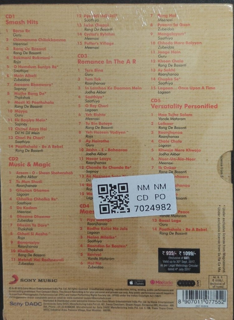 A R Rahman - Forever Rahman (CD) (5)