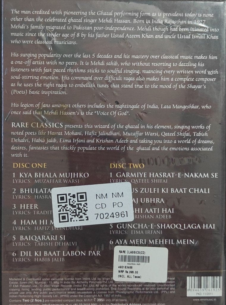 Mehdi Hassan - Rare Classics (CD) (2)