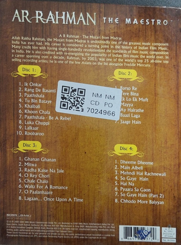 A R Rahman - The Maestro (CD) (4)