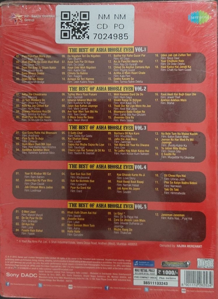 Asha Bhosle - The Best of Asha Bhosle Ever (CD) (5)