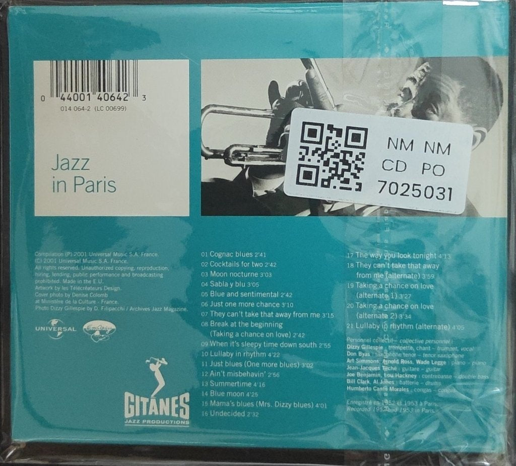 Dizzy Gillespie - Jazz in Paris: Cognac Blues (CD)