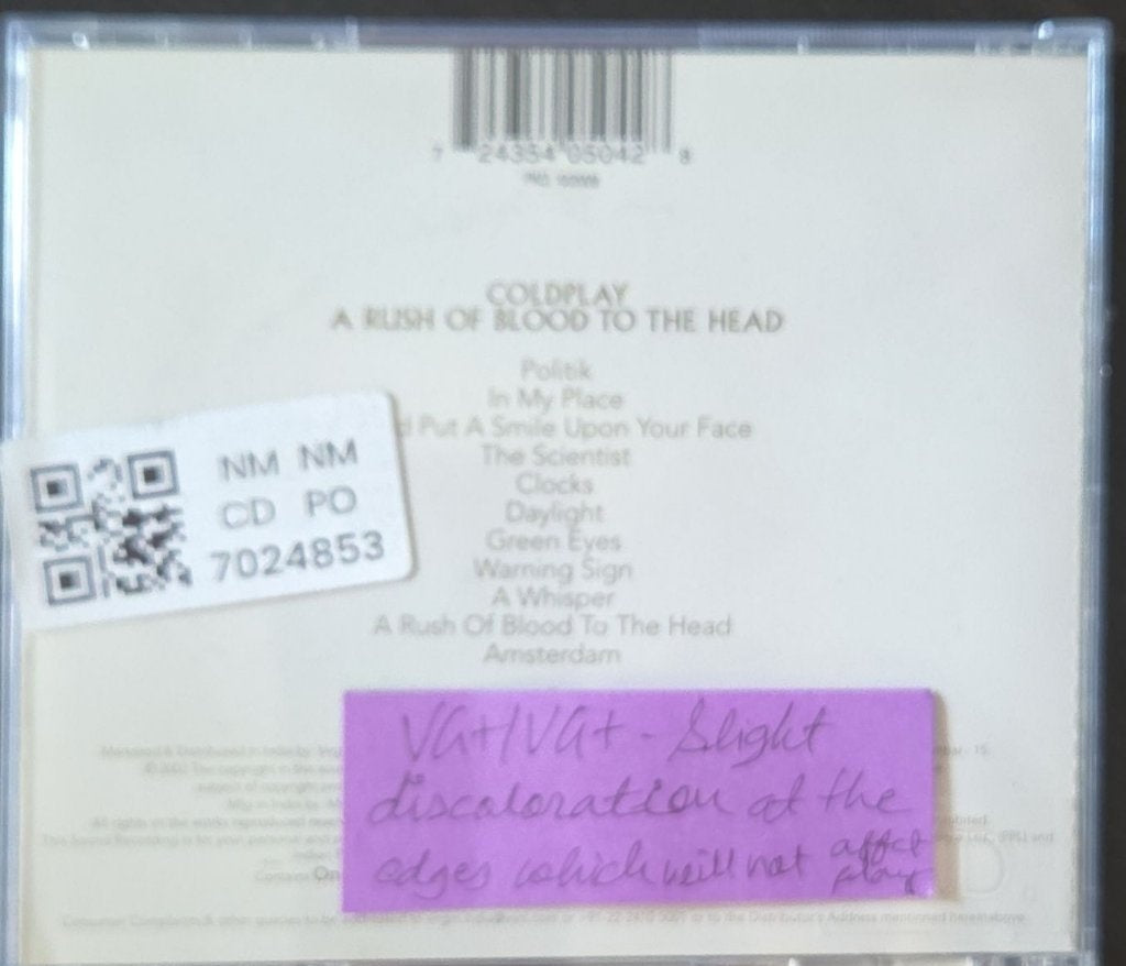Coldplay - A Rush of Blood to the Head (CD)