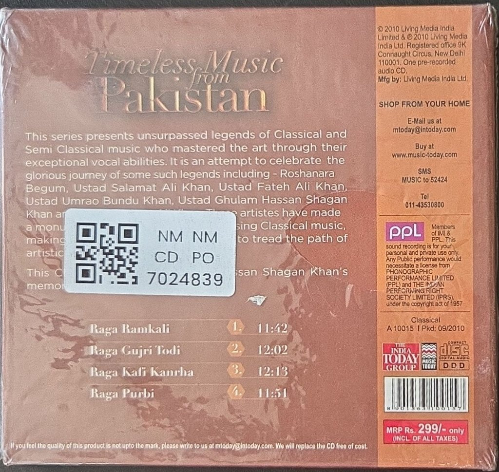 Ustad Ghulam Hassan Shagan Khan - Timeless Music from Pakistan (CD)