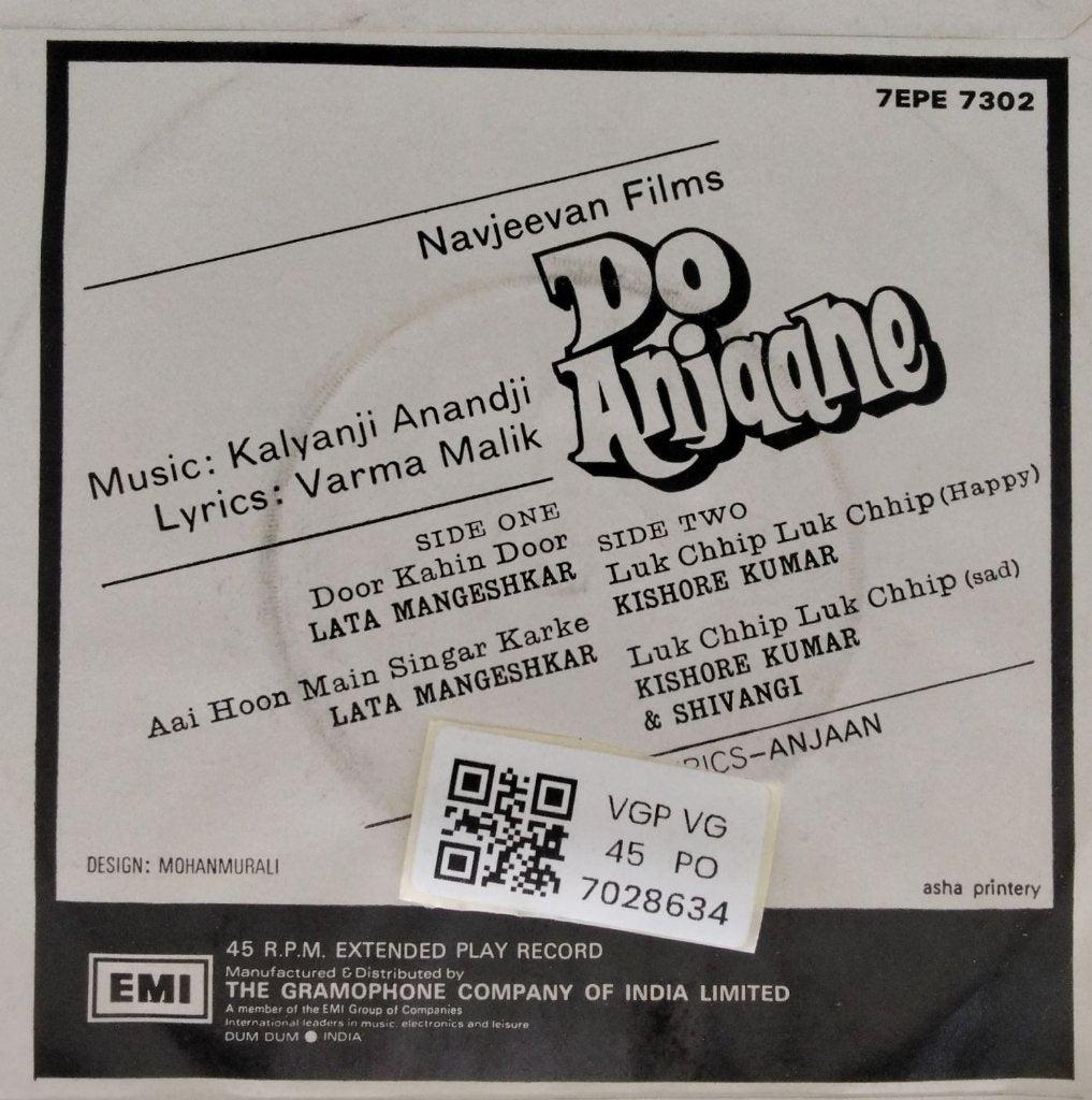 Kalyanji Anandji - Do Anjaane (45-RPM)