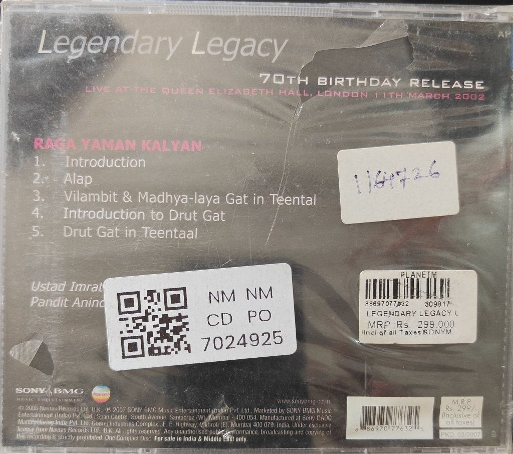 Ustad Imrat Khan - Legendary Legacy (CD)