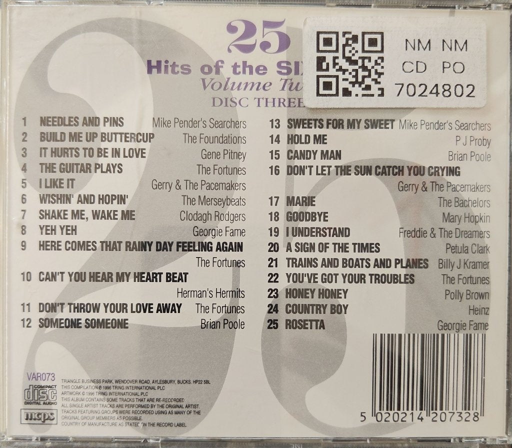 Various - 25 Hits of the Sixties Volume Two (Disc 3) (CD)